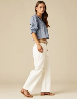 Nicoli Shirts & Blouses<BLUE FLORAL SHIRT Azules claros