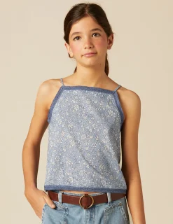 Nicoli Shirts<BLUE FLORAL SHIRT Azules claros