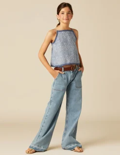 Nicoli Shirts<BLUE FLORAL SHIRT Azules claros