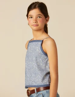 Nicoli Shirts<BLUE FLORAL SHIRT Azules claros