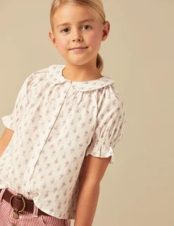 Nicoli Shirts<BLUE FLOWERS SHIRT Blancos