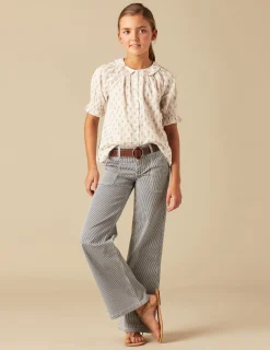 Nicoli Shirts<BLUE FLOWERS SHIRT Crudos