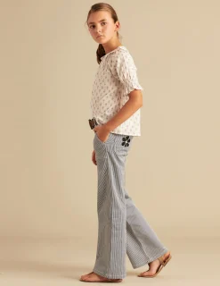 Nicoli Shirts<BLUE FLOWERS SHIRT Crudos