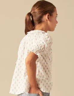 Nicoli Shirts<BLUE FLOWERS SHIRT Crudos