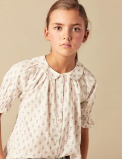 Nicoli Shirts<BLUE FLOWERS SHIRT Crudos