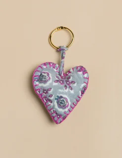 Nicoli Keychain|Keychain<BLUE HEART KEYCHAIN Verde turquesa