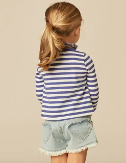 Nicoli Denim|Shorts<BLUE HEART POCKET SHORTS Azules claros