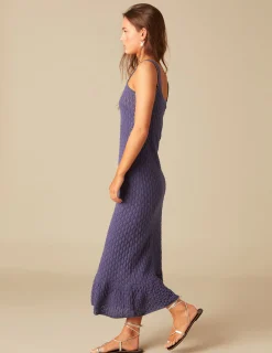 Nicoli Dresses<BLUE KNIT DRESS Azules