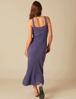 Nicoli Dresses<BLUE KNIT DRESS Azules