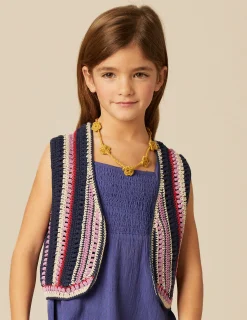 Nicoli Knitwear|Waistcoats<BLUE KNIT VEST Azules