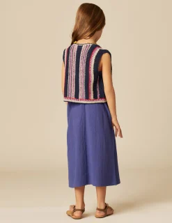 Nicoli Knitwear|Waistcoats<BLUE KNIT VEST Azules