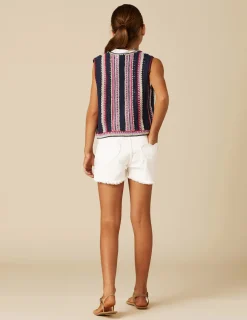 Nicoli Knitwear|Waistcoats<BLUE KNIT VEST Azules