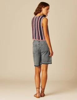 Nicoli Waistcoats|Knitwear<BLUE KNIT VEST Azules