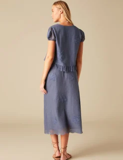 Nicoli Shirts & Blouses<BLUE LACE SHIRT Azules