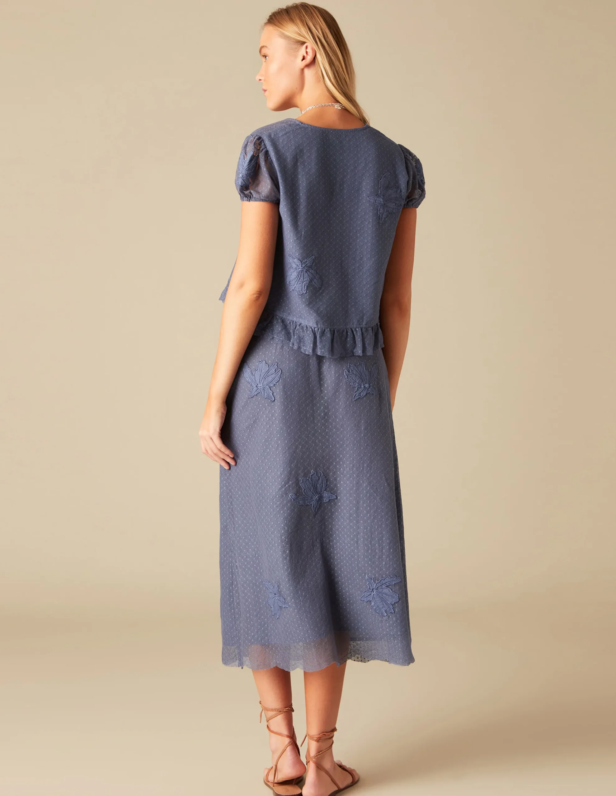 Nicoli Shirts & Blouses<BLUE LACE SHIRT Azules