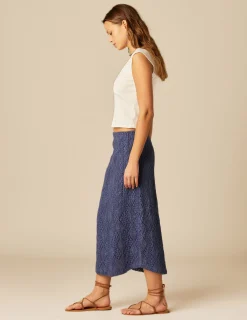 Nicoli Skirts<BLUE LACE SKIRT Azules oscuros