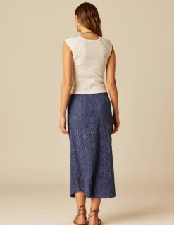 Nicoli Skirts<BLUE LACE SKIRT Azules oscuros