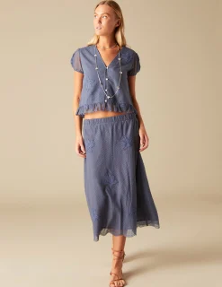 Nicoli Skirts<BLUE LACE SKIRT Azules