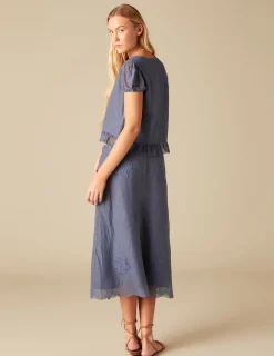 Nicoli Skirts<BLUE LACE SKIRT Azules