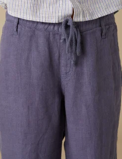 Nicoli Trousers<BLUE LINEN TROUSERS Azules