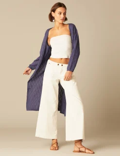 Nicoli Knitwear<BLUE LONG JACKET Arena