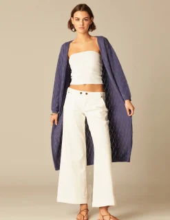 Nicoli Knitwear<BLUE LONG JACKET Arena