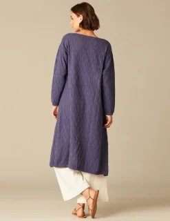 Nicoli Knitwear<BLUE LONG JACKET Arena