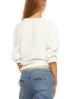 Nicoli Trousers|Denim<BLUE LOW WAIST BUTTONED JEANS Azul vaquero