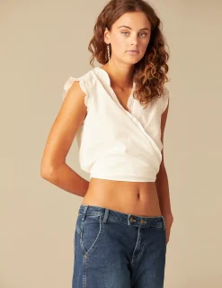 Nicoli Trousers|Denim<BLUE NN EMBROIDERED TROUSERS Azul vaquero