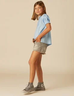 Nicoli Shirts<BLUE PIN-TUCK SHIRT Azules claros