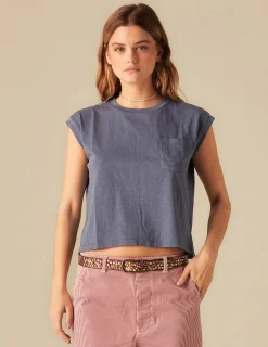 Nicoli T-shirts<BLUE POCKET SHIRT Blancos