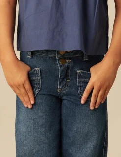 Nicoli Trousers|Denim<BLUE POCKETS JEANS Azules oscuros