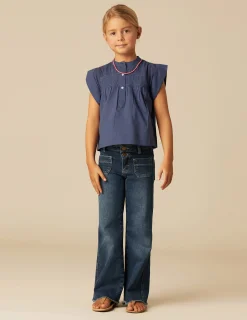 Nicoli Trousers|Denim<BLUE POCKETS JEANS Azules oscuros