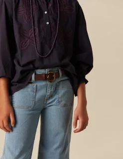 Nicoli Trousers|Denim<BLUE POCKETS JEANS Azul vaquero