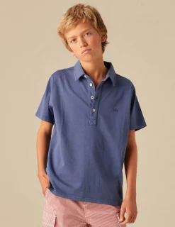 Nicoli Polos<BLUE POLO SHIRT Fresa