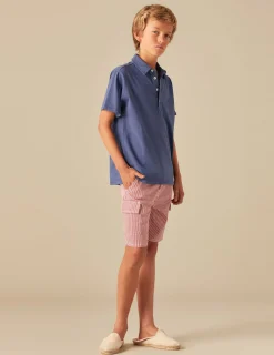 Nicoli Polos<BLUE POLO SHIRT Fresa