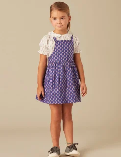 Nicoli Skirts<BLUE PRINT PINAFORE DRESS Azules