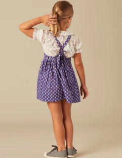 Nicoli Skirts<BLUE PRINT PINAFORE DRESS Azules