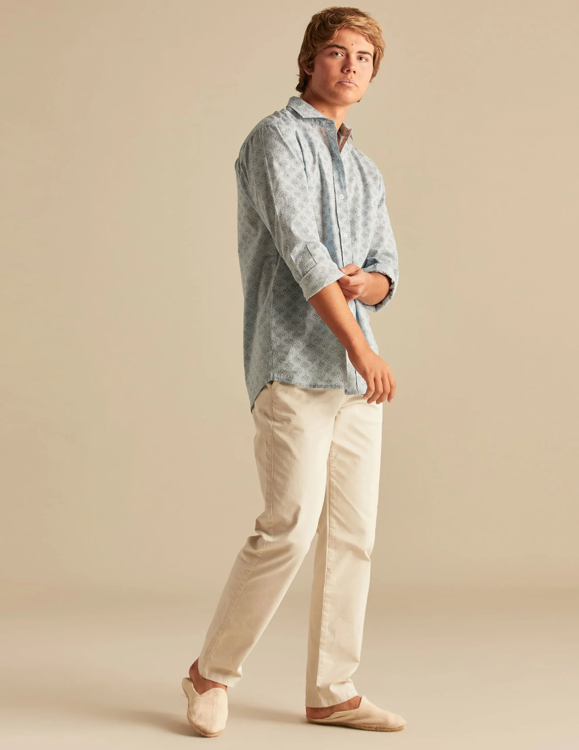 Nicoli Shirts<BLUE PRINT SHIRT Azules claros