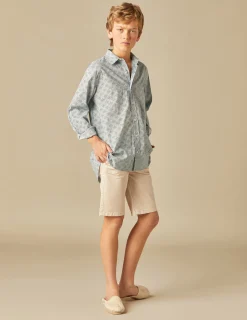 Nicoli Shirts<BLUE PRINT SHIRT Azules claros