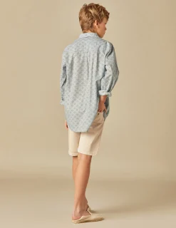 Nicoli Shirts<BLUE PRINT SHIRT Azules claros