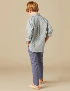 Nicoli Shirts<BLUE PRINT SHIRT Azules claros