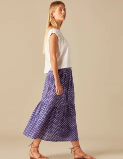 Nicoli Skirts<BLUE PRINT SKIRT Azules