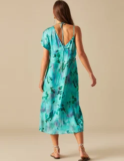 Nicoli Dresses<BLUE PRINTED DRESS Verde turquesa