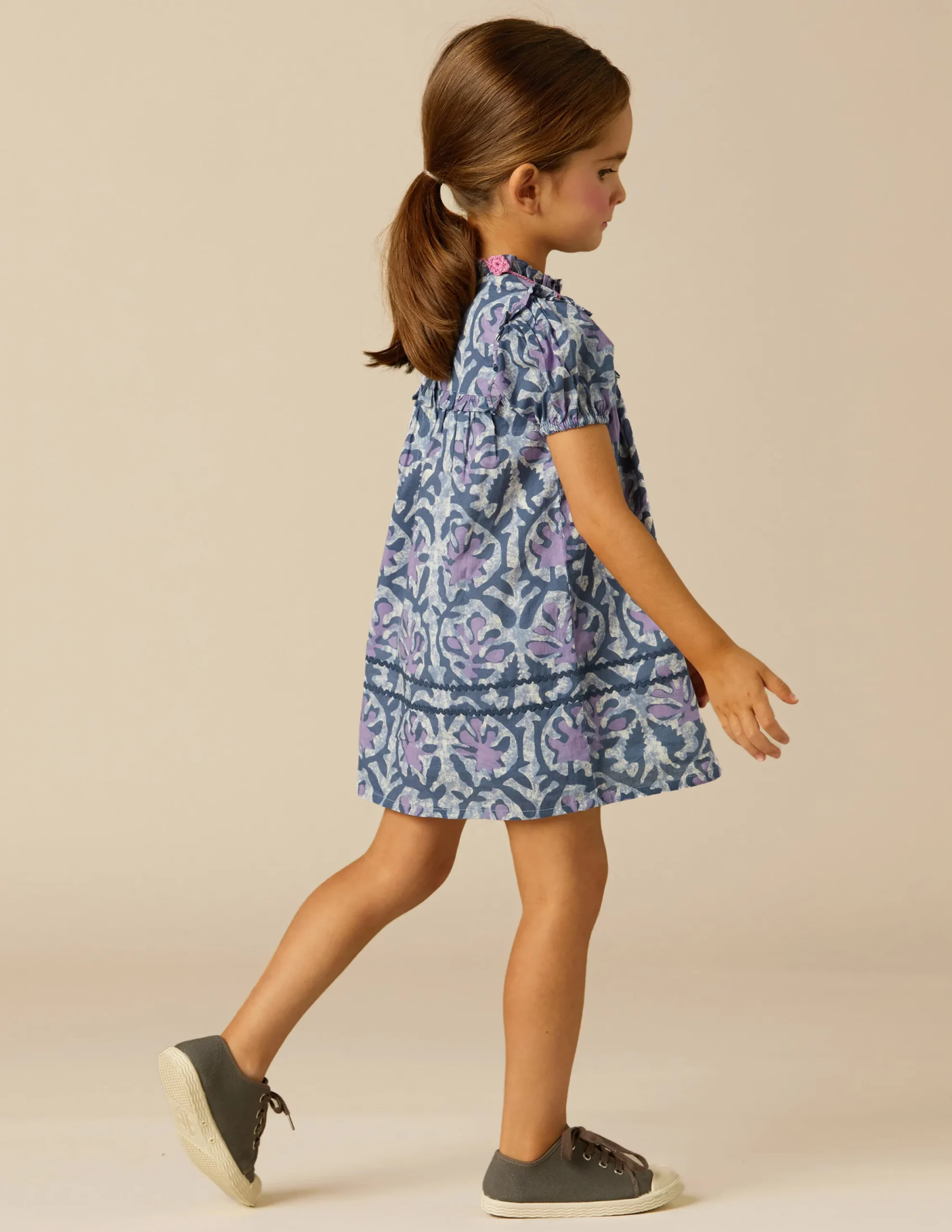 Nicoli Dresses<BLUE PRINTED DRESS Azules oscuros