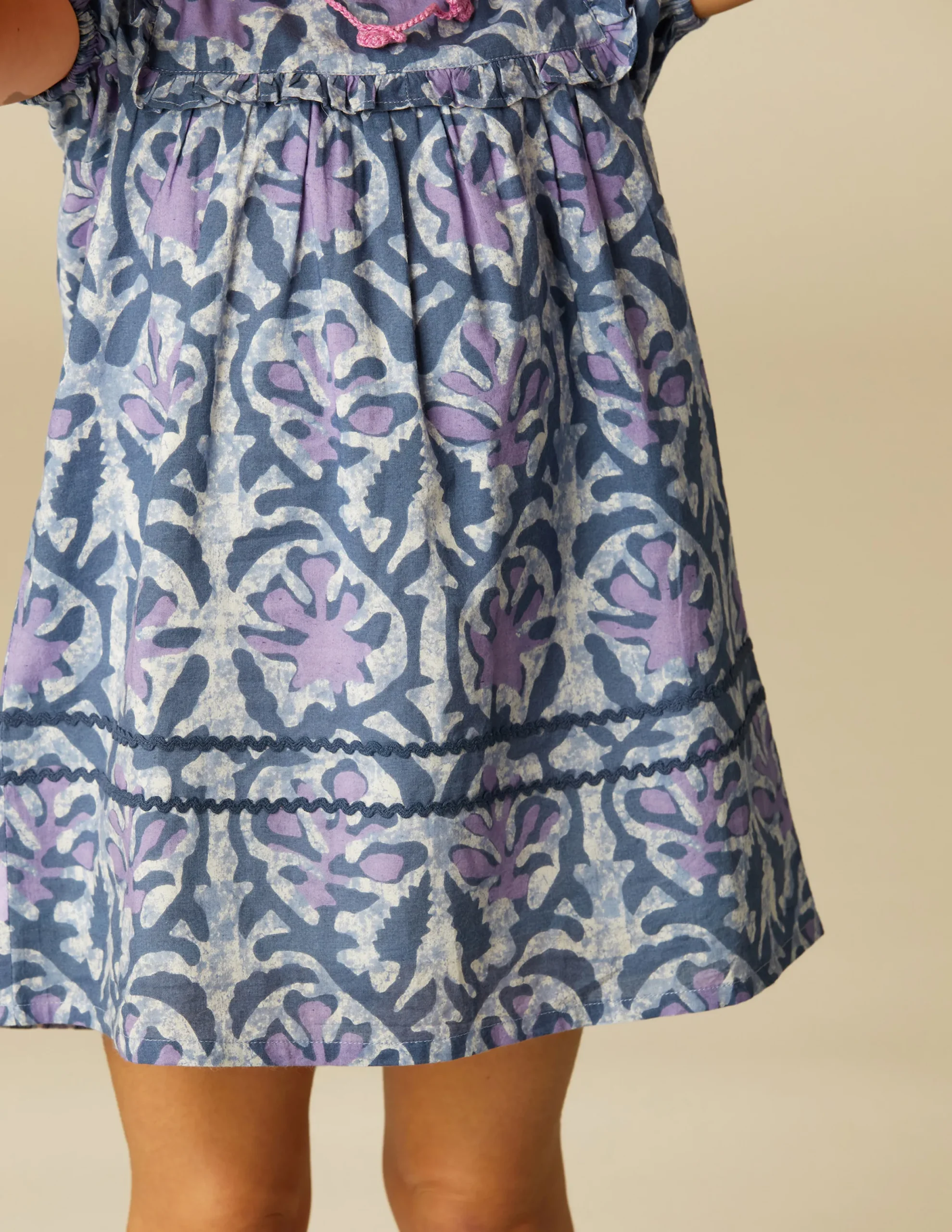 Nicoli Dresses<BLUE PRINTED DRESS Azules oscuros