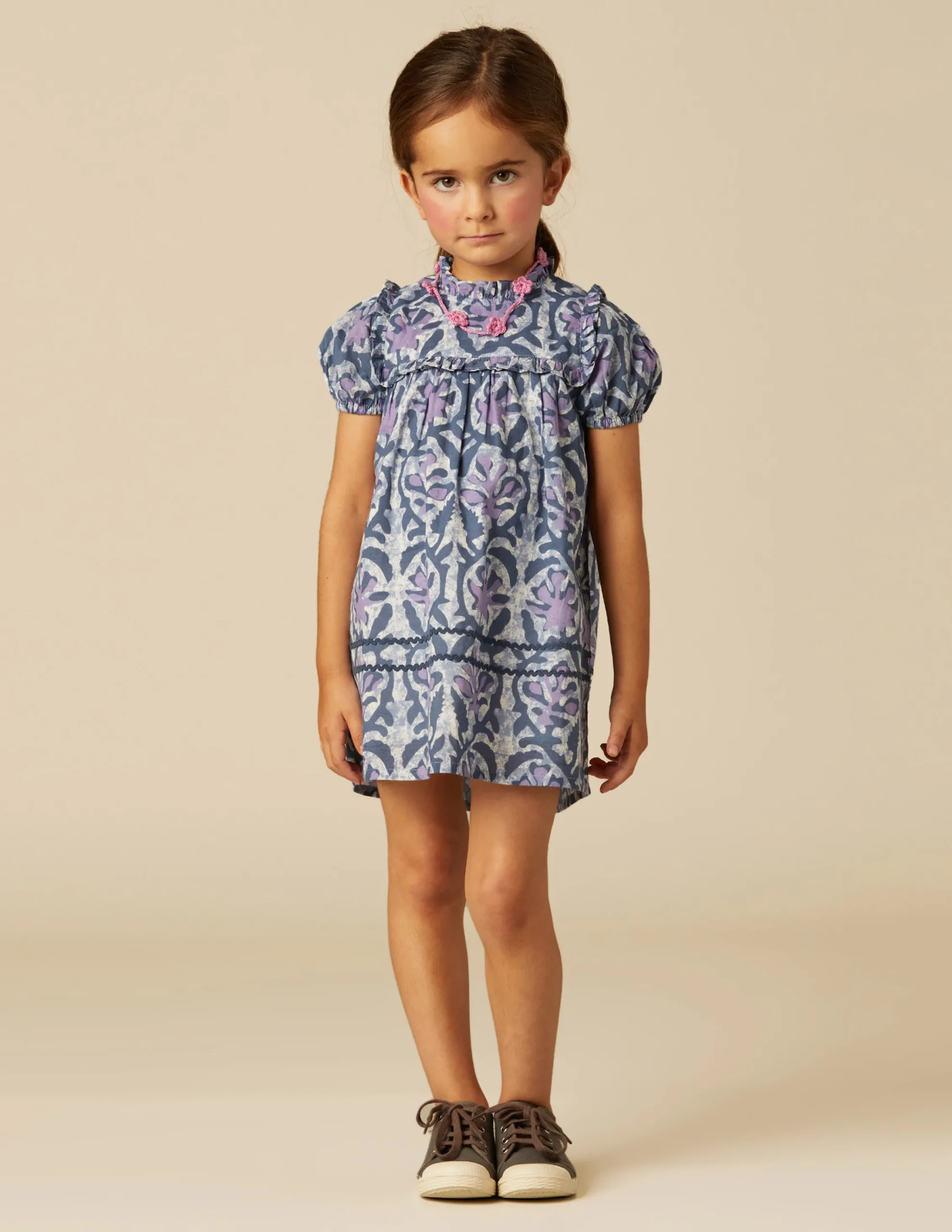 Nicoli Dresses<BLUE PRINTED DRESS Azules oscuros