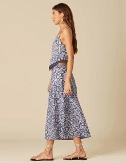 Nicoli Tops<BLUE PRINTED TOP Azules oscuros