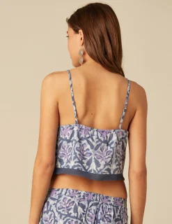 Nicoli Tops<BLUE PRINTED TOP Azules oscuros