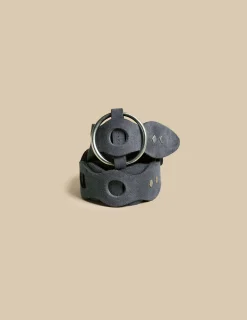 Nicoli Belts<BLUE RETRO SUEDE BELT Grises antracitas